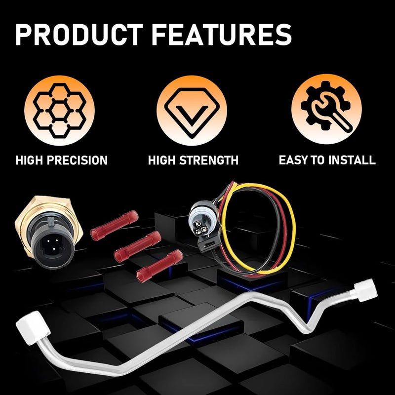 Gagsu Exhaust Back Pressure EBP Tube Sensor and Wire 1C3Z9D477AA 598-114 1840078C1 Compatible with Ford 7.3L Powerstroke Diesel 1998-2003 - Image 5